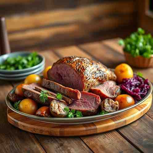 Classic German Roast Beef Dinner - Rinderbraten Recipe You'll Love